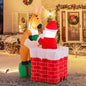 Inflatable Christmas Santa Claus, Blow-up Santa Claus Decoration with LED Lights