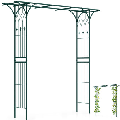 GiantexUK Metal Garden Arch, Heavy Duty Trellis Pergola Arbour