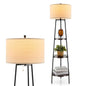 GiantexUK Tripod Floor Lamp with Shelves