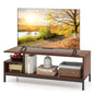 TV Stand for TVs up to 48 Inches, Industrial TV Cabinet Media Entertainment Center with Open Storage Shelves