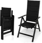 GiantexUK Patio Folding Chair Set of 1/2, Outdoor Dining Chairs with Soft Padded Seat (With Sponge Padded)