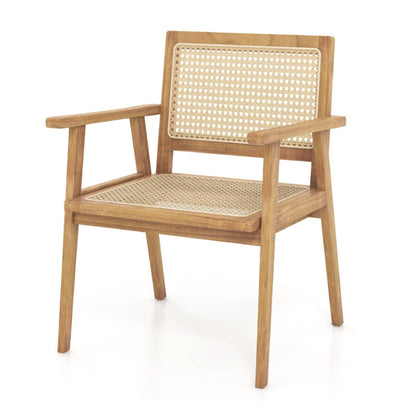 GiantexUK Chairs with Rattan Patio Backyard Balcony