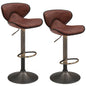 Bar Stools Set of 2, Adjustable Height 360° Rotatable Counter Dining Chair with Swivel Gas Lift