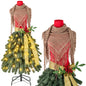 5FT Pre-lit Mannequin Artificial Christmas Tree, Dress Form Xmas Tree with 248 Branch Tips (Red+Green, with 100 Lights)