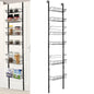 GiantexUK Over Door Storage Basket, 6 Tier Wall Mounted Adjustable Storage Shelves (43 x 18 x 197cm)