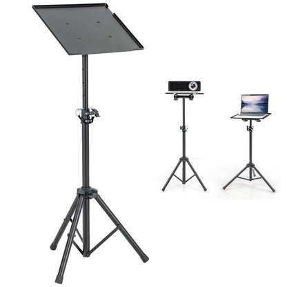 GiantexUK Projector Tripod Stand, Height Adjustable Foldable Metal Laptop Floor Stand with 180° Tiltable Tray