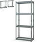 GiantexUK 4 Tier Garage Shelving Unit, Heavy Duty Adjustable Metal Shelves with Anti-tipping Device