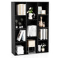 11-Cube Bookcase, Wooden Book Storage Organizer Display Cabinet with Anti-tipping Kits