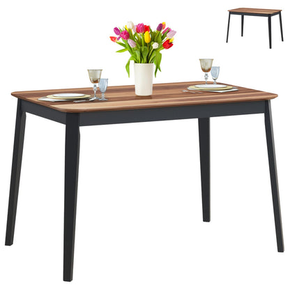 GiantexUK 110 x 70 cm Dining Table, Rubber Wood Legs Kitchen Table with 100 kg Load Capacity