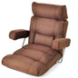 Folding Sofa Chair, Adjustable Floor Lazy Sofa Recliner with 6-Position Headrest