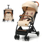 Lightweight Baby Stroller, One-Hand Foldable Infant Pushchair with 5-Point Harness