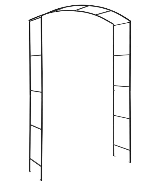 GiantexUK Metal Garden Arch, 2.3M Heavy Duty Trellis Pergola Arbour with 4 Ground Anchors