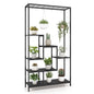 6-tier Tall Plant Stand, 180cm Metal Indoor Flower Pots Rack with 10 Hanging Hooks