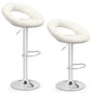 Bar Stool Set of 2, Adjustable Height Breakfast Kitchen Counter Chairs with 360° Swivel Design