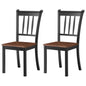 GiantexUK Dining Chairs Set of 2, Rubber Wood Kitchen Chairs with High Backrest