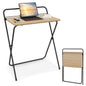 Folding Computer Desk, No-Assembly Required Study Desk Writing Table with Wide Desktop