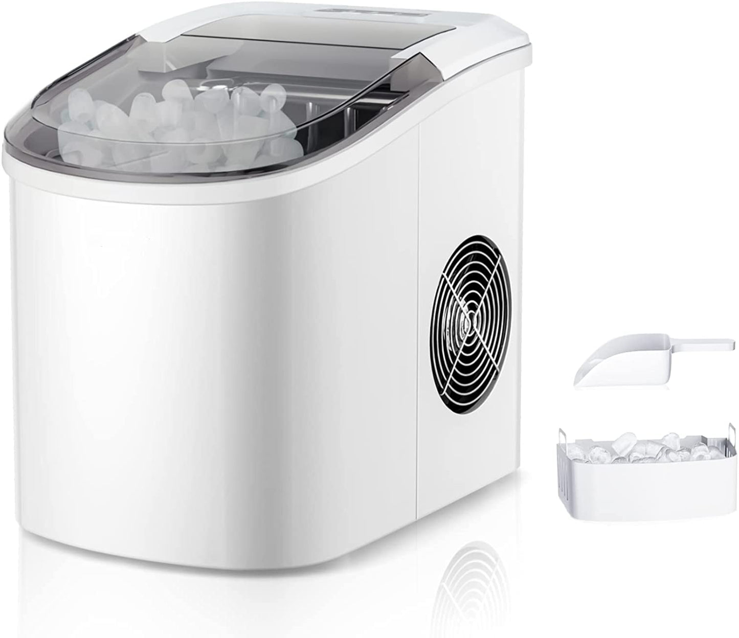 GiantexUK Electric Ice Maker, 12KG/24H Ice Cube Making Machine Ice Scoop and Basket