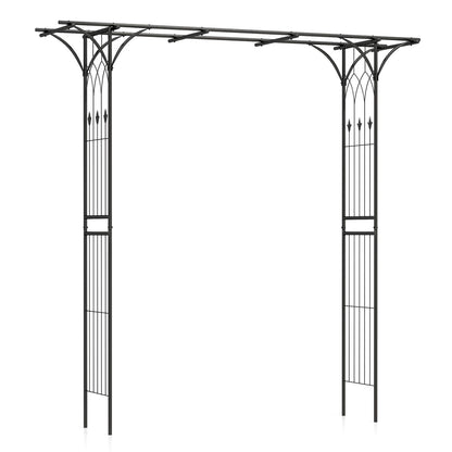 GiantexUK Metal Garden Arch, Heavy Duty Trellis Pergola Arbour