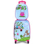 ABS Kids Luggage Set, 12'' Backpack 16'' Suitcase Children Boys Girls Travel School Trolley Case (Forest)