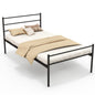 3FT Single Bed Frame, Metal Platform Bed with Headboard & Footboard and Underbed Storage