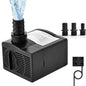 GiantexUK Submersible Water Pump, Quiet Adjustable Aquarium Pump with 4 Suction Cups, 3 Nozzles (1450L/H,30W)