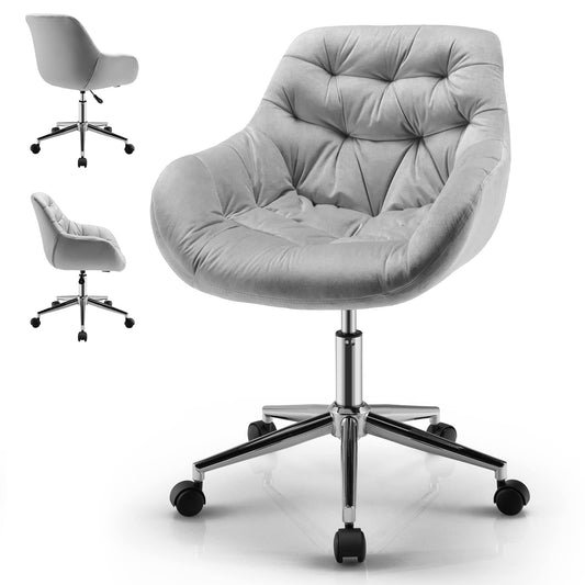 Velvet Office Chair, Ergonomic Computer Chair Swivel Desk Chair