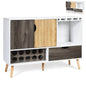 GiantexUK Sideboard for Living Room, Wooden Storage Cabinet with Adjustable Shelf