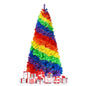 GiantexUK 7FT Rainbow Christmas Tree, Colorful Hinged Artificial Xmas Tree with 1213 Branch Tips & Metal Stand