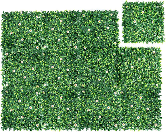 GiantexUK 12 PCS Artificial Leaf Hedge Panels, Greenery Wall Hedge Screening with Interlocking Design