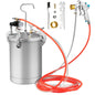 GiantexUK 15L Paint Pressure Pot, Pressure Paint Tank with Spray Gun, 2 Air Caps