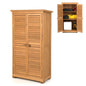 GiantexUK Wooden Garden Shed, Outdoor Tool Storage Cabinet with 3 Removable Shelves