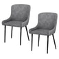 GiantexUK Dining Chairs Set of 2, Velvet Upholstered Kitchen Chairs with Backrest, Padded Seat & Adjustable Foot Pads