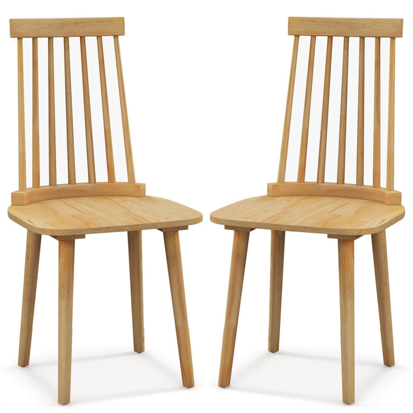 GiantexUK Dining Chairs Set of 2, Kitchen Counter Chairs with High Backrest