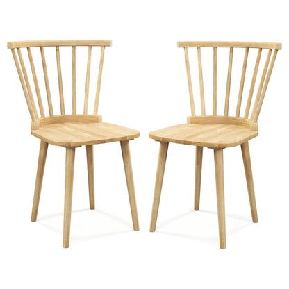 GiantexUK Dining Chairs Set of 2, Windsor Style Chairs with High Spindle Backrest