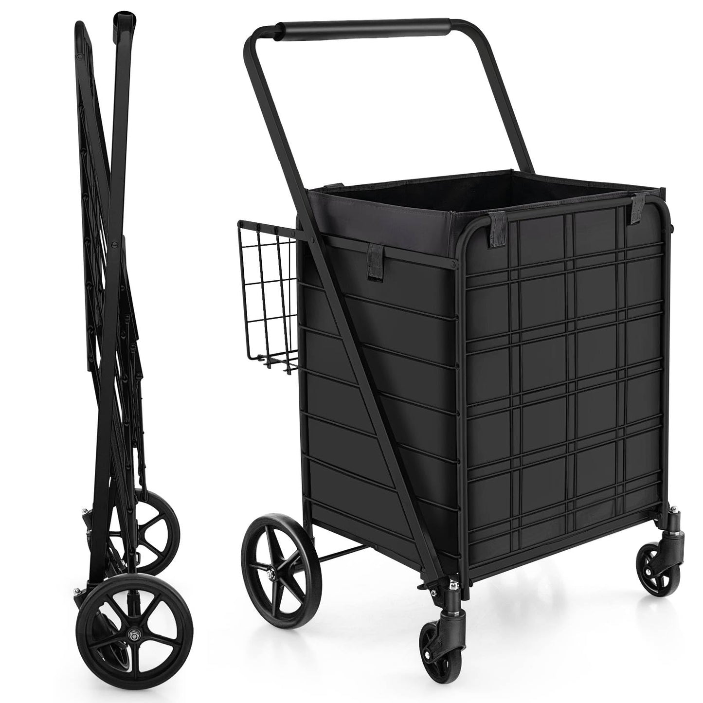 GiantexUK Folding Shopping Trolley on Wheels