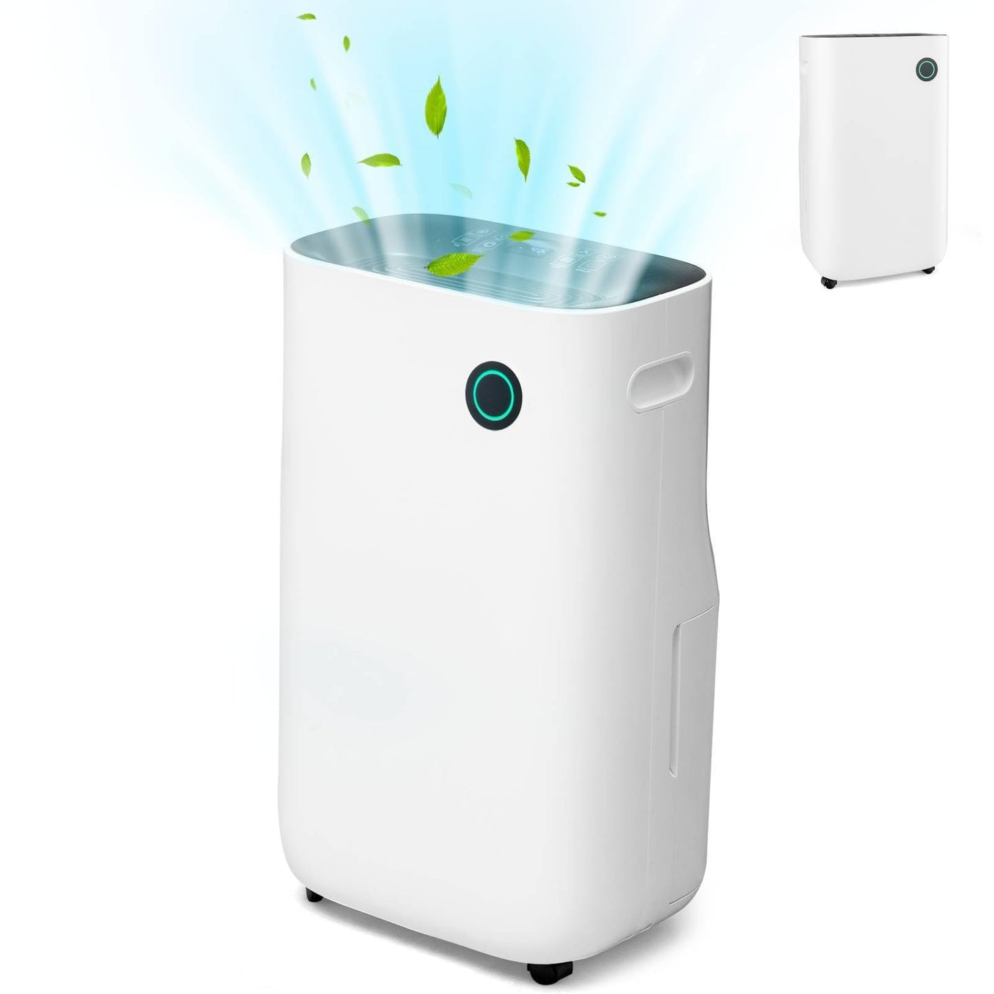 GiantexUK 40L/Day Dehumidifier, Quiet Dehumidifier with 5 Model, Digital Display, Continuous Drainage, Childlock, Laundry Drying, 3-Color Light