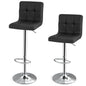 GiantexUK Swivel Bar Stools Set of 2, Upholstered Height Adjustable Barstools with Backrest, Footrest