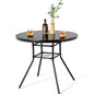 GiantexUK 86 cm Patio Dining Table with 3.5 cm Umbrella Hole