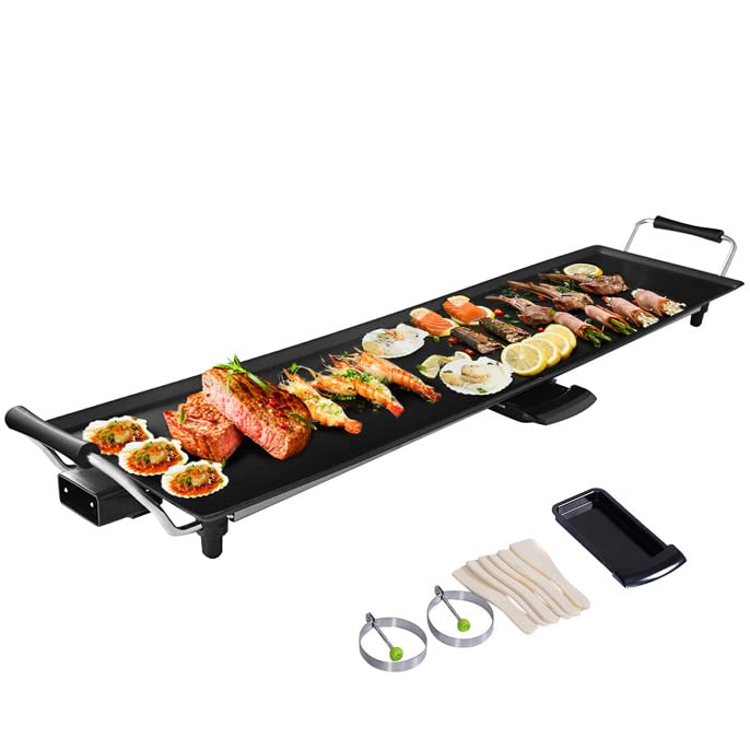 GiantexUK Electric XXL Teppanyaki Table Grill, 90 x 23CM Non-stick Griddle with Adjustable Temperature