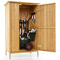 Wooden Garden Shed, 5 x 3FT Outdoor Tool Storage Cabinet with Asphalt Roof