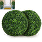 GiantexUK 48CM Artificial Boxwood Balls Set of 2, Faux Topiary Balls with Evergreen Leaves