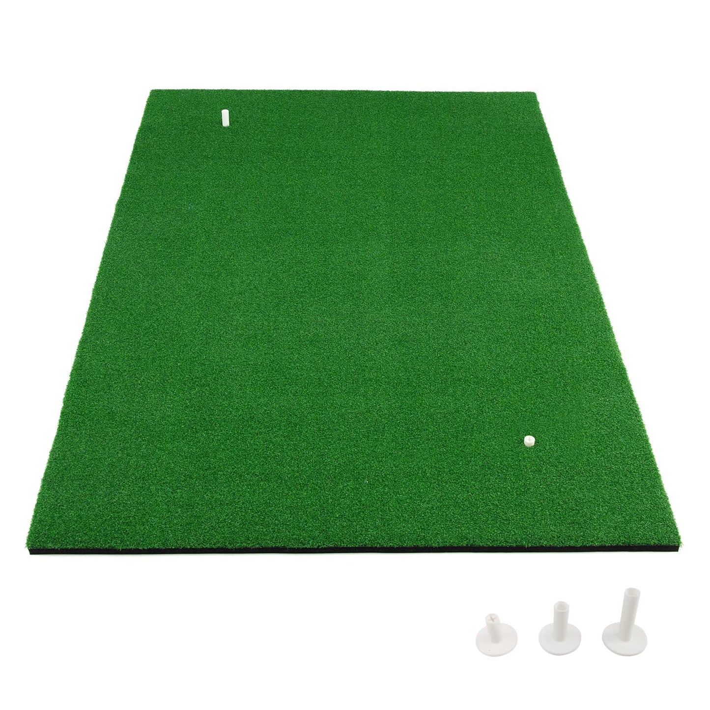 Golf Practice Mat, 5ft x 3ft Artificial Grass Golf Hitting Mats with 3 Rubber Tees