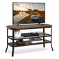 TV Stand for TVs up to 46 Inches, Wooden TV Cabinet Media Entertainment Center with Mesh Storage Shelf & Metal Frame