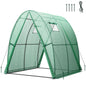 GiantexUK Walk In Greenhouse, Steel Frame Tunnel Growhouse with PE Cover