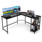 L-Shaped Computer Desk, Large 2-Person Corner Writing Workstation PC Laptop Table, 138 x 138 x 75cm