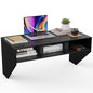 Wall Mounted Table, 108x52cm Floating Computer Desk with 3 Storage Compartments