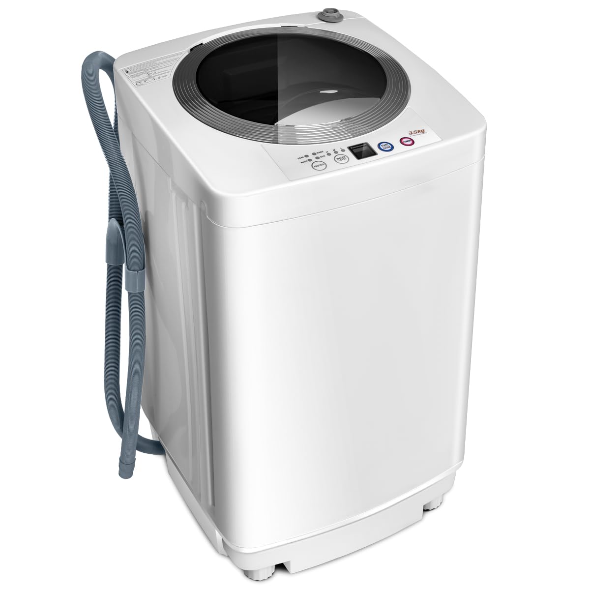 GiantexUK 2-in-1 Portable Washing Machine, Single Tub Washer and Spin Dryer (3.5kg Load, 6 Modes, 3 Levels)