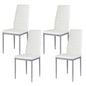 GiantexUK Set of 4/6 Dining Chairs, PU Leather Bar Chairs with Upholstered Seat, High Back Accent Seats for Home Office