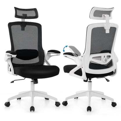 Mesh Office Chair, Rocking Swivel Computer Desk Chair with Adjustable Headrest for Home Office