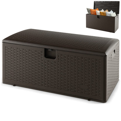 GiantexUK 370L Garden Storage Box with Ground Stake Holes & Recessed Handles